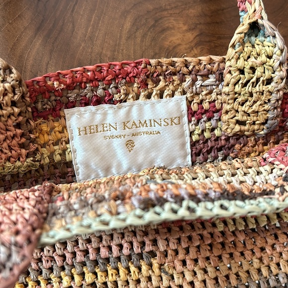 Helen Kaminski Multi-Color Woven Raffia Small Tote Too Handle Bag - Picture 6 of 6